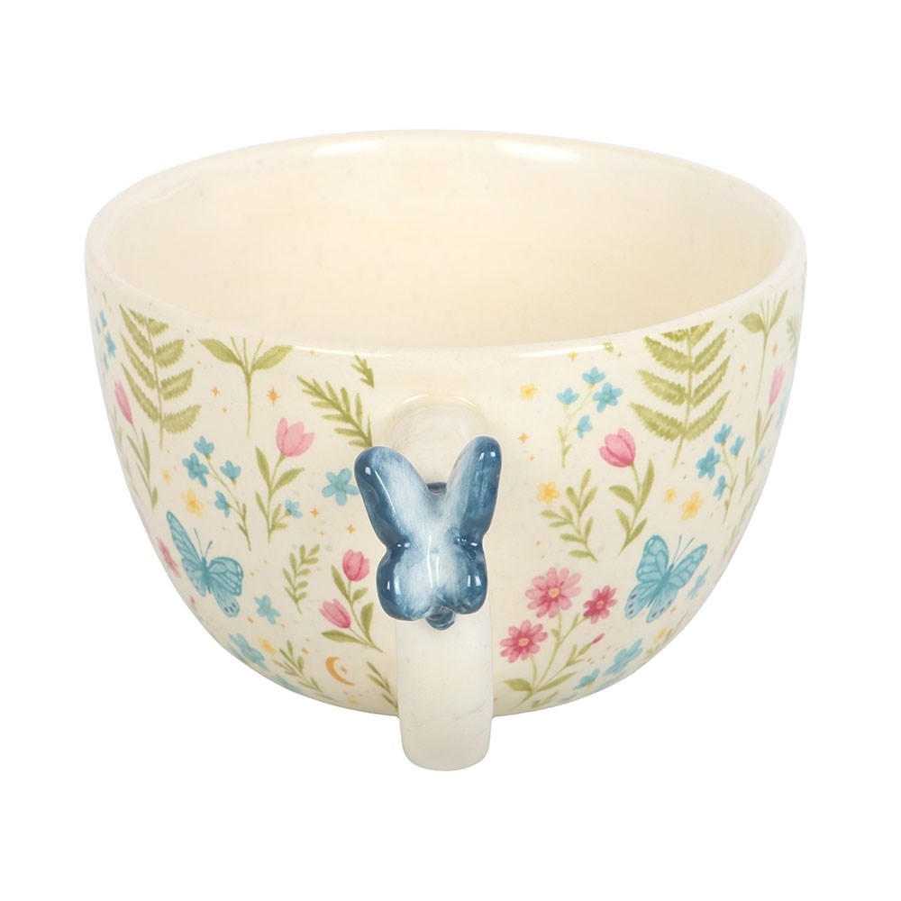 Something Different - Luna Bloom Floral Print with Butterfly Mug - Multicolours